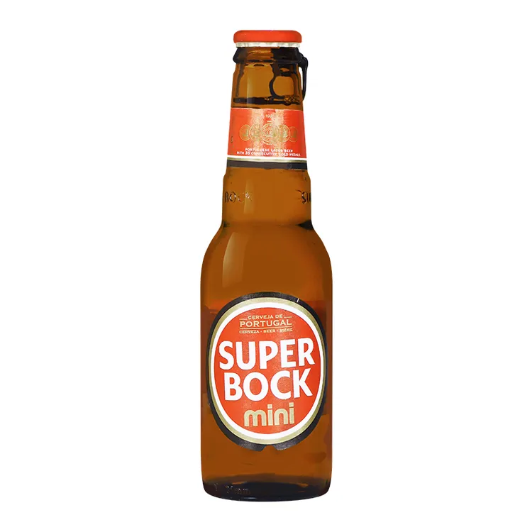葡萄牙原装进口super bock超级波克拉环黄啤酒200ml 玻璃瓶
