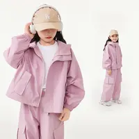 皇室童缘女童套装儿童时尚工装洋气粉色两件套潮17730578005