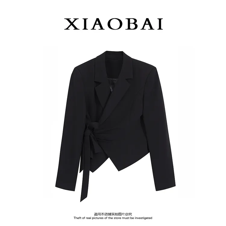 XIAOBAI名媛气质短款西装外套时尚百搭上衣