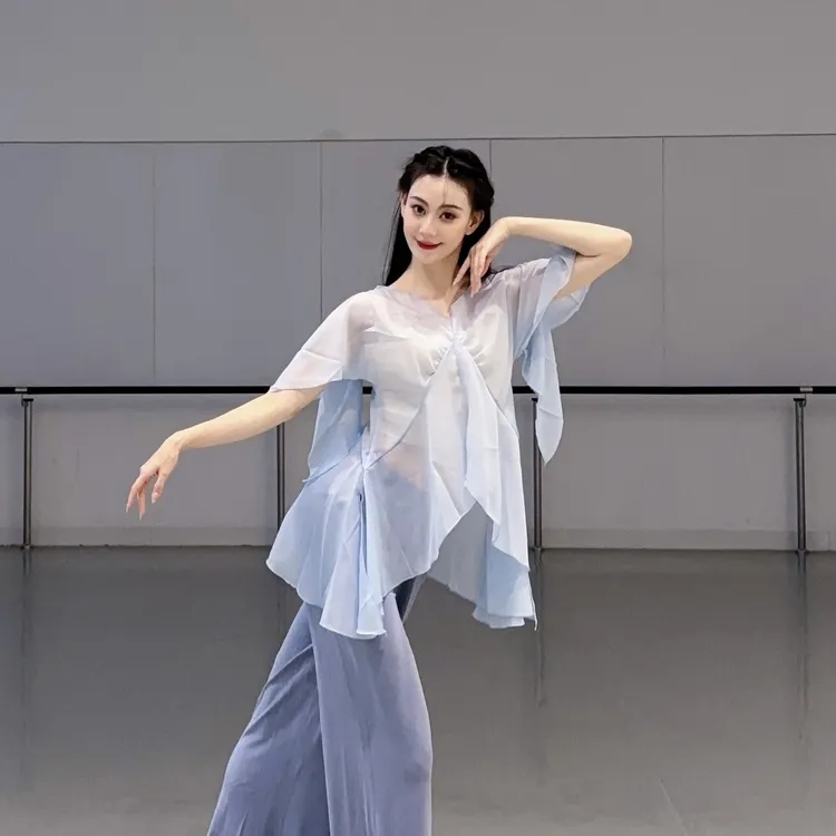 超好看！中国风古典舞身韵服纱衣蝉翼纱衣中国舞古典舞蹈服