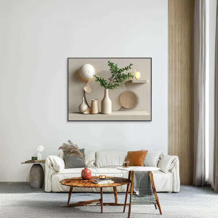 【画为峰】现代简约装饰画餐厅挂画客厅奶油风小清新沙发背景墙壁画
