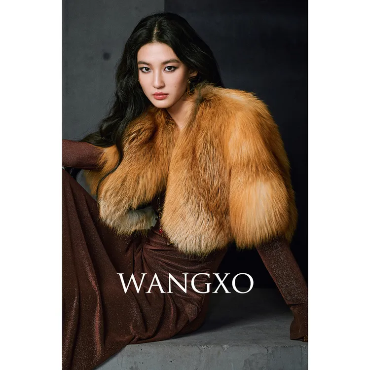 WANGXO 红狐千金风皮草外套 2531517W