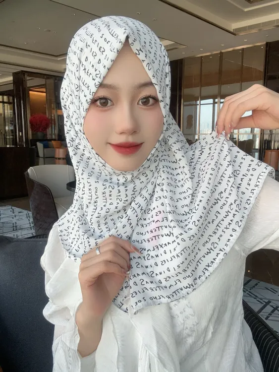 M&G 英文款长巾 包休闲头巾 轻薄款