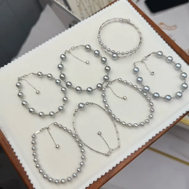 海水真多麻珍珠.18K金手链.多样性发一