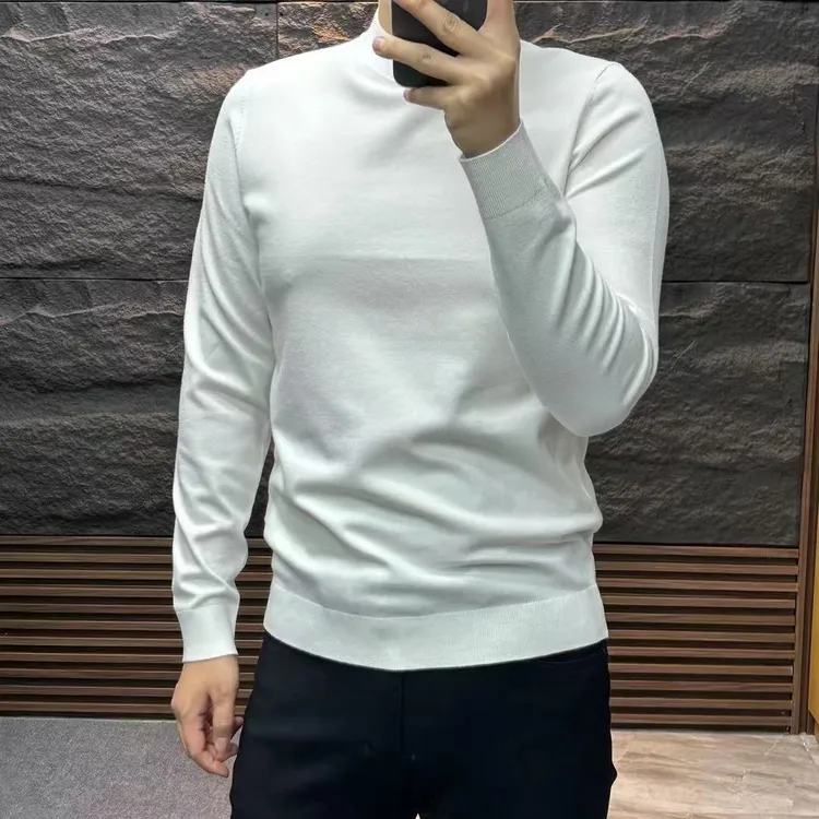 男士立领针织衫简约百搭