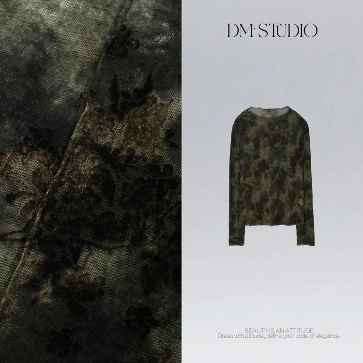 DEDM•STUDIO/修身显瘦气质复古高级感长袖上衣打底2509TX/72022