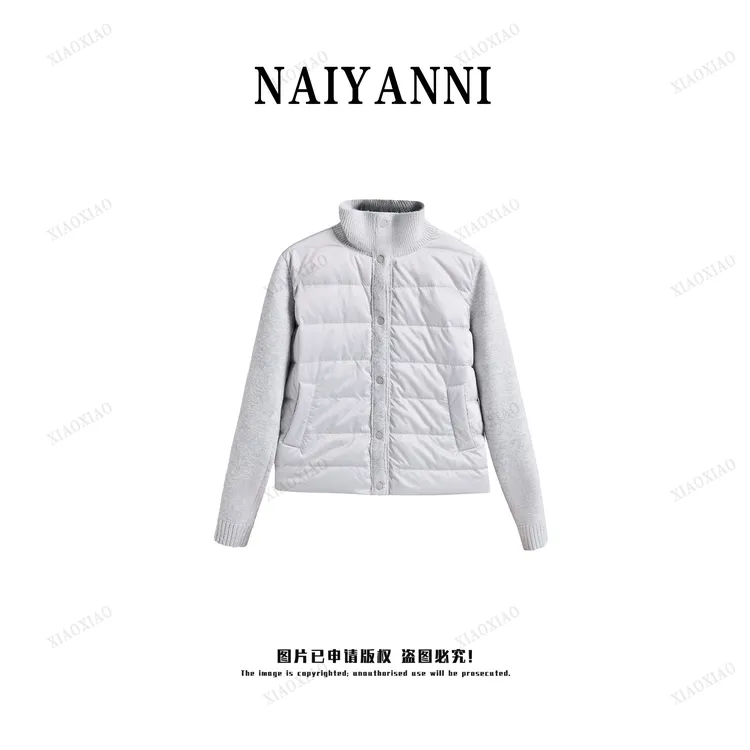 【加拿大鸭 轻绒】95鸭绒秋冬羊毛拼接羽绒纯色保暖外套MY2566