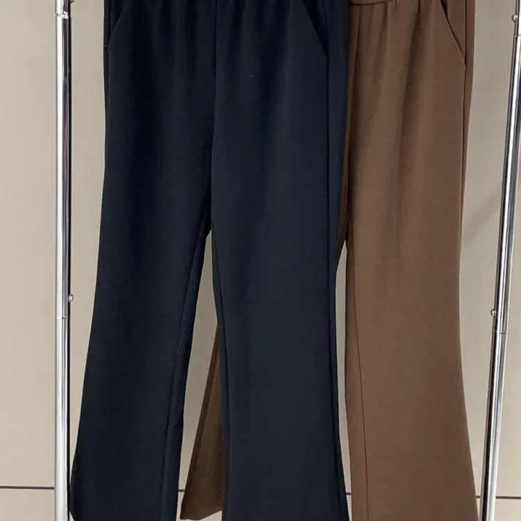 胖人坊醋酸羊毛微喇裤01454裤长100