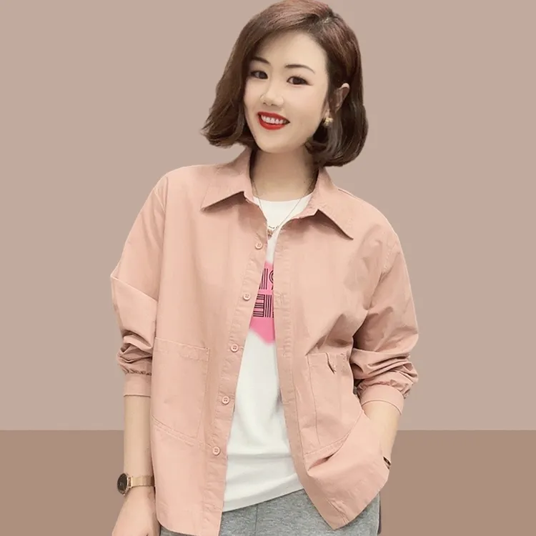 愔衣韵&女士衬衣外套 九分袖薄款时尚百搭气质水洗锦棉易洗不易皱