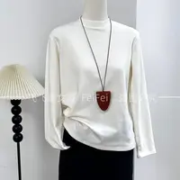 飞飞家~一寸领天鹅颈！！极简风百搭打底~气质内搭#针织衫Y9152