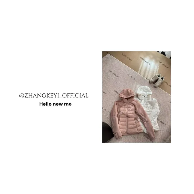 【张可以】lulu-纯色立领长袖轻薄保暖羽绒服
