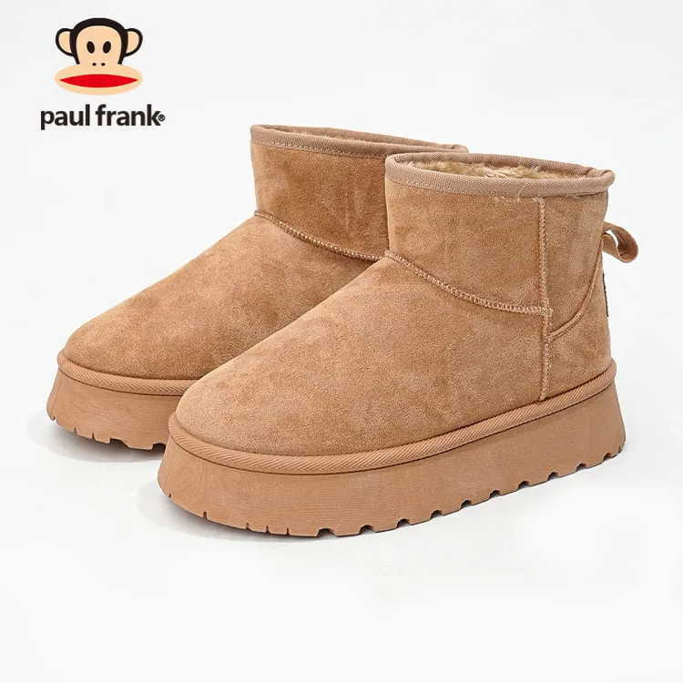 大嘴猴女款时尚东北雪地靴2025冬季新款百搭厚底加绒加厚保暖抗寒