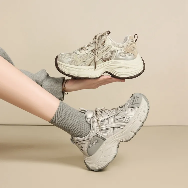 【则则/ZHR】内增高老爹鞋 IF91(单里)/IF91A(加绒) 灰色/杏色可选