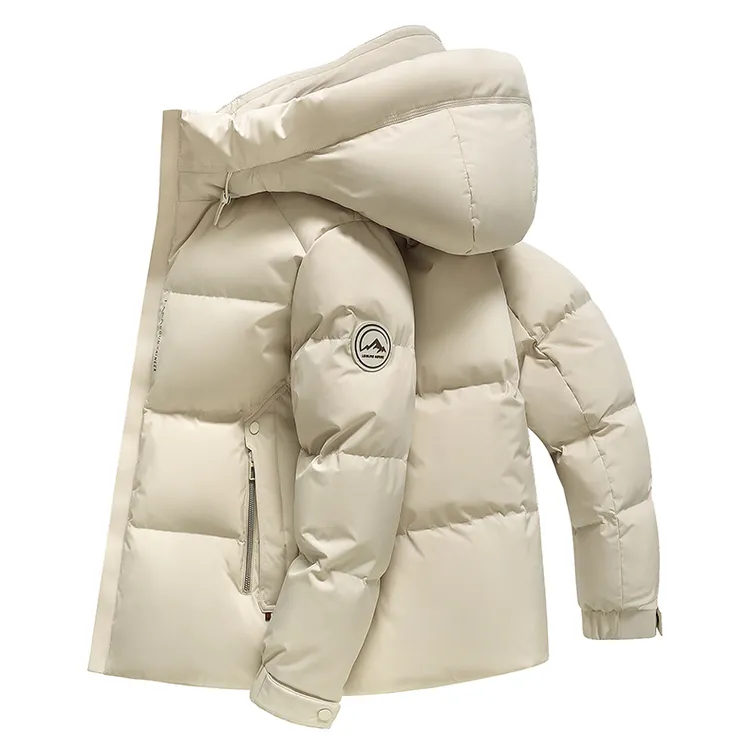 贾鲁萨加高端时尚羽绒服男士潮牌冬季时尚连帽加厚保暖面包服外套