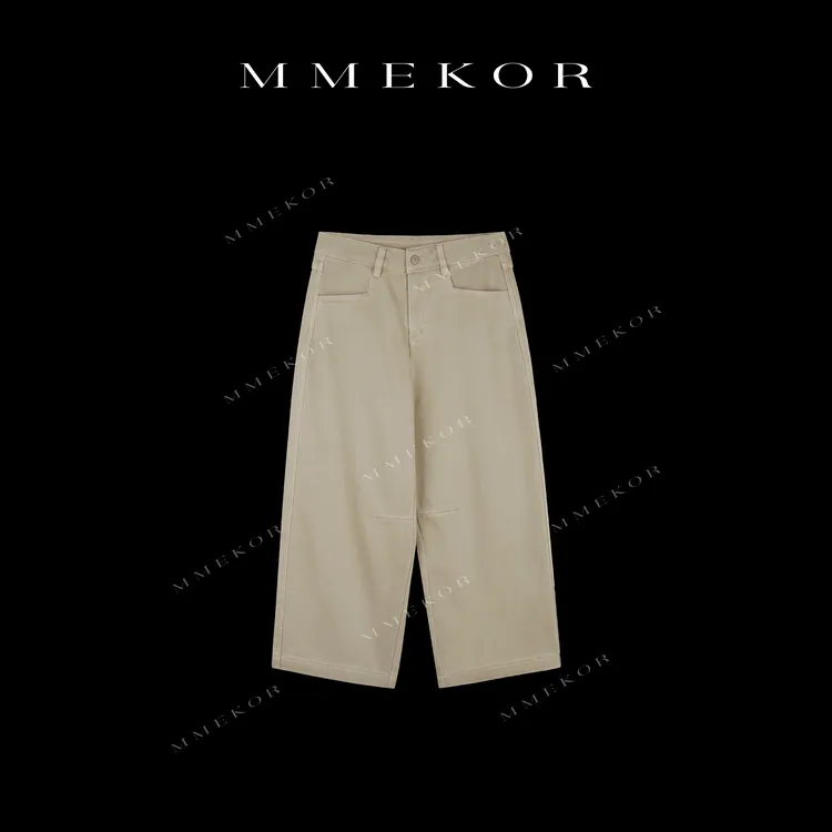 MMEKOR“牛奶裤” 2025新款秋款活力常青藤加绒牛仔裤 50196