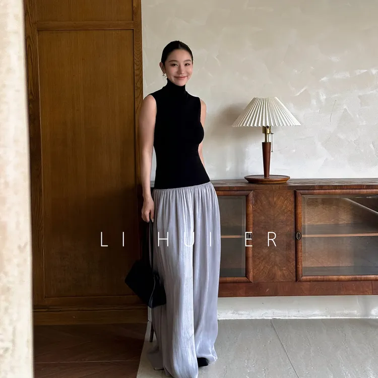 LiHuiEr李慧儿【句点】2025秋季简约气质宽松无袖背心YCMC-010