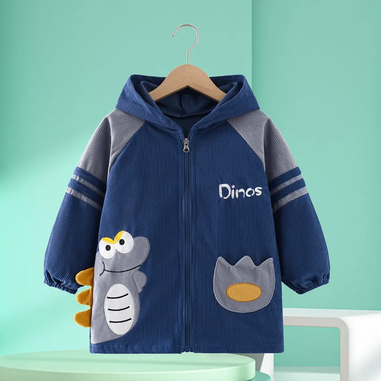 中大童羽绒服罩衣儿童加长秋冬防脏外套幼儿园宝宝正穿衣外穿洋气