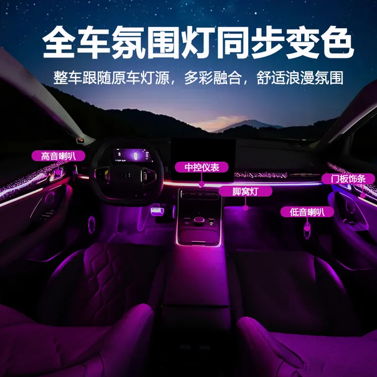 适用于银河A7氛围灯替换门板氛围灯专用主动式炫彩流光车内饰改装