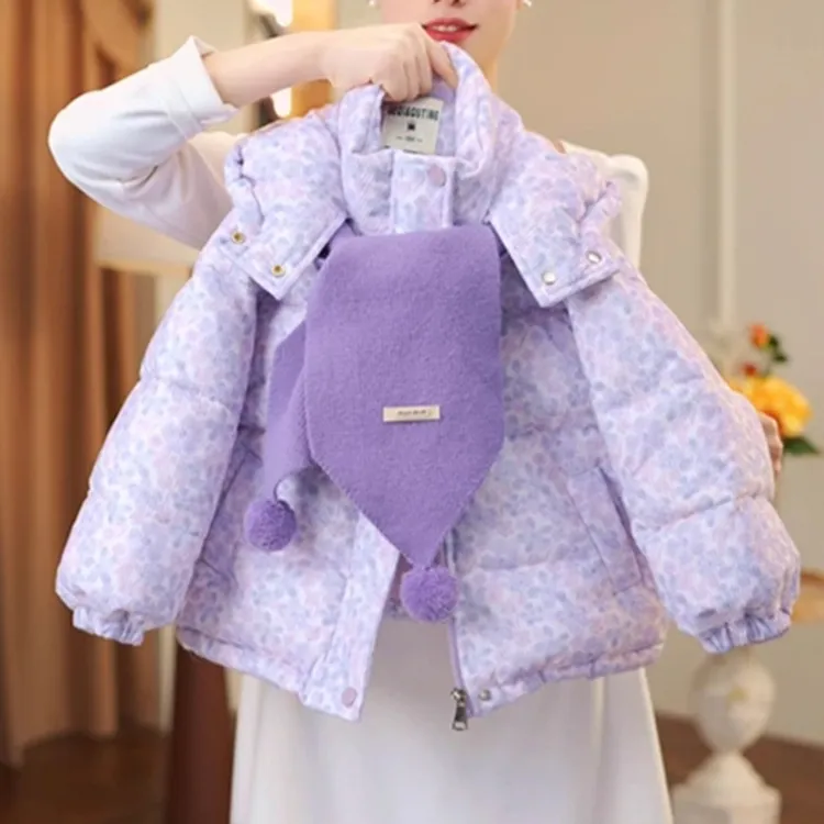 女童冬季棉服外套2025新款洋气儿童夹棉加厚棉衣冬装女孩保暖棉袄