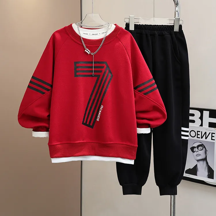 儿童装男童秋装卫衣套装2025新款中大童男孩春秋款运动服秋季炸街