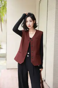 0924-06 马夹V领修身型外搭显瘦百搭款女  WZFQ  239