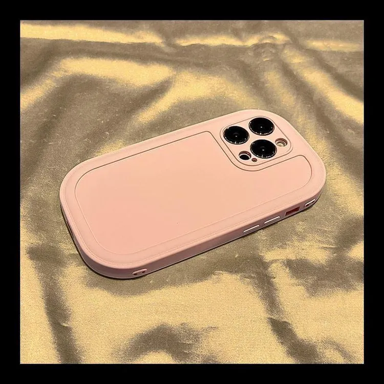 加厚气囊防摔iPhone13苹果手机壳14pro简约纯色1112肤感13Pro软壳