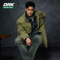 DRK绿标新款水秀美式军事工装风衣男士休闲做旧潮流复古宽松翻领