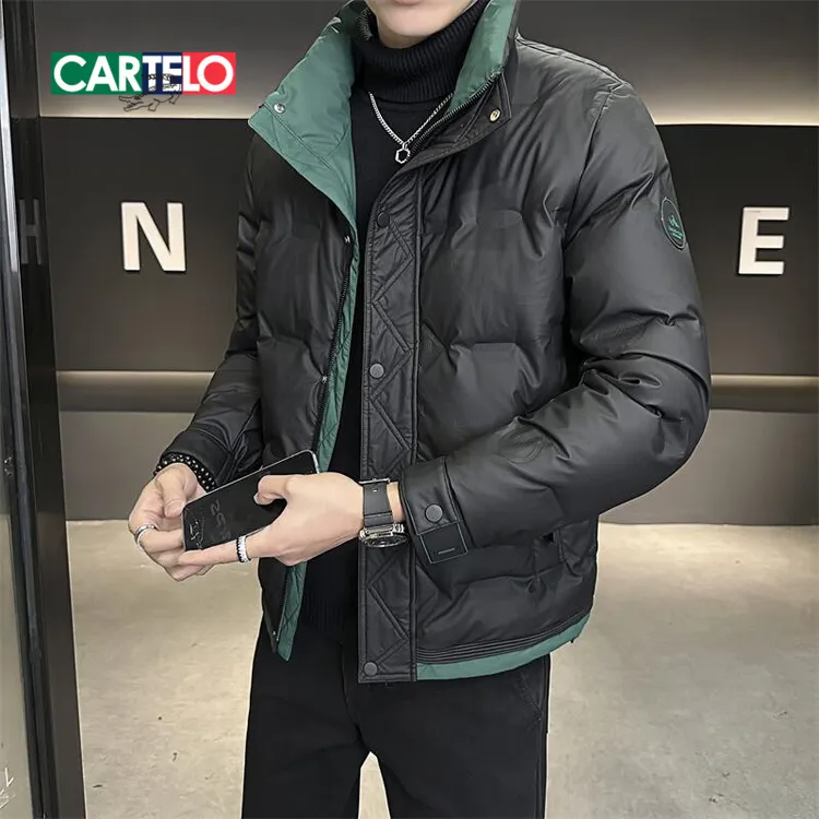 卡帝乐鳄鱼冬季棉衣服男2026年新款轻薄加厚保暖韩版短款立领外套