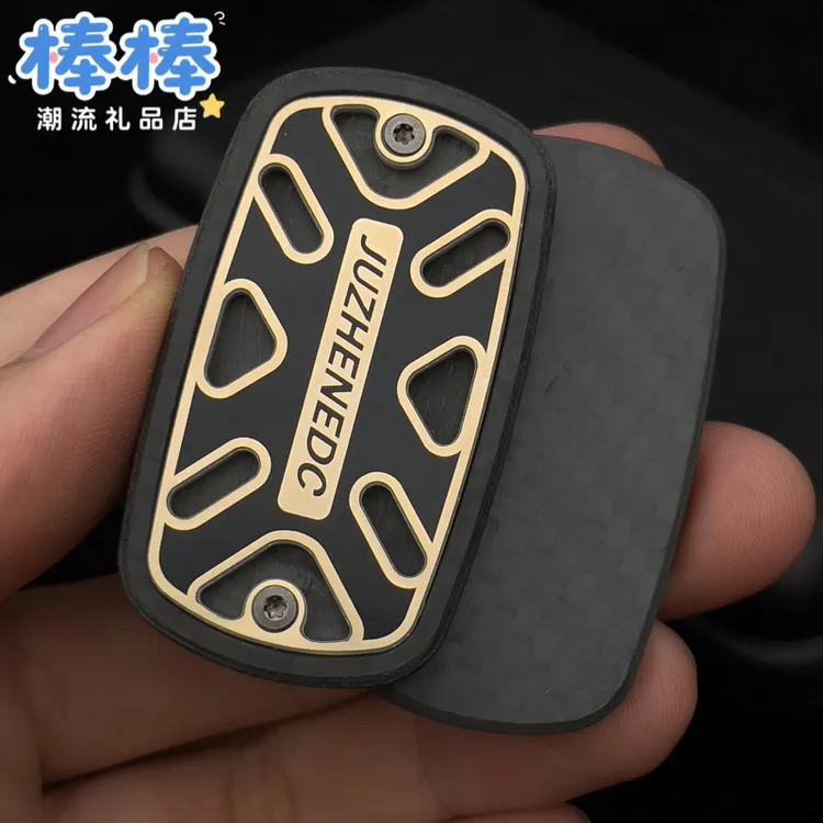 热卖碳纤维无限位推牌edc解压玩具啪啪币减压供应