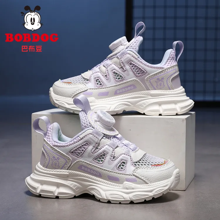 巴布豆童鞋女童运动鞋2026夏季新款网面透气女孩子软底儿童跑步鞋商品图