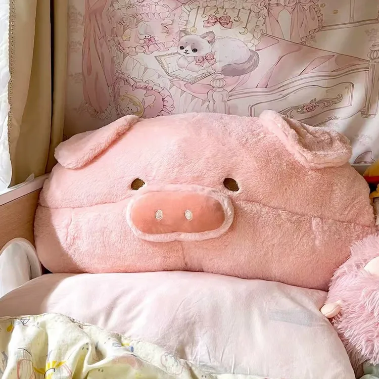 可爱猪猪造型床头靠垫宿舍卧室睡觉必备大号的抱枕