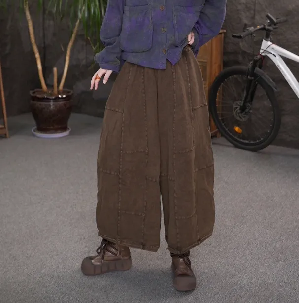 2025秋季新款休闲百搭简约风拼接捏摺高定款阔腿宽松老爹裤QQ