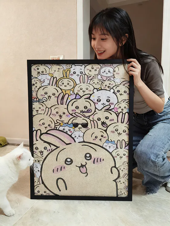 吉伊卡哇拼图300/1000片拼图带框成人益智解压手工diy生日礼物 