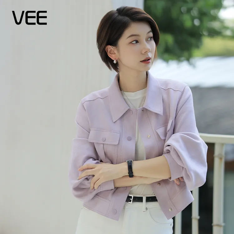 【专属】VEE【林肯公园】气质休闲简约百搭时尚感翻领短款外套