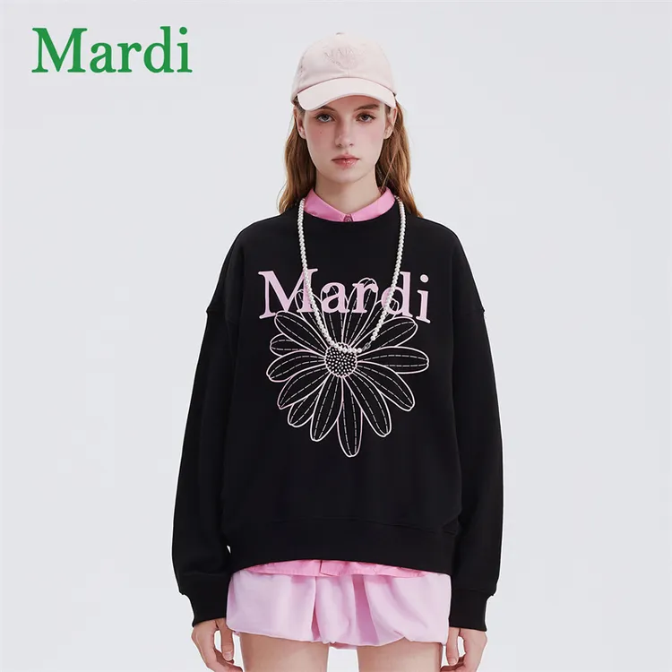 Mardi秋冬圆领印花卫衣秋冬季上衣法系风MWY2532080&2a