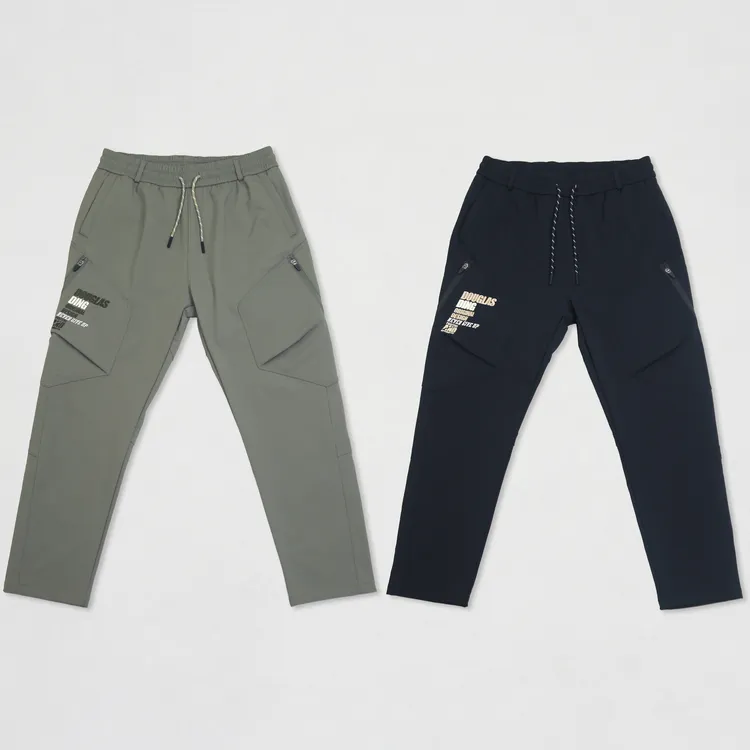 【道格拉斯】军绿黑色复合薄绒多口袋防风保暖休闲秋冬直筒裤DD360