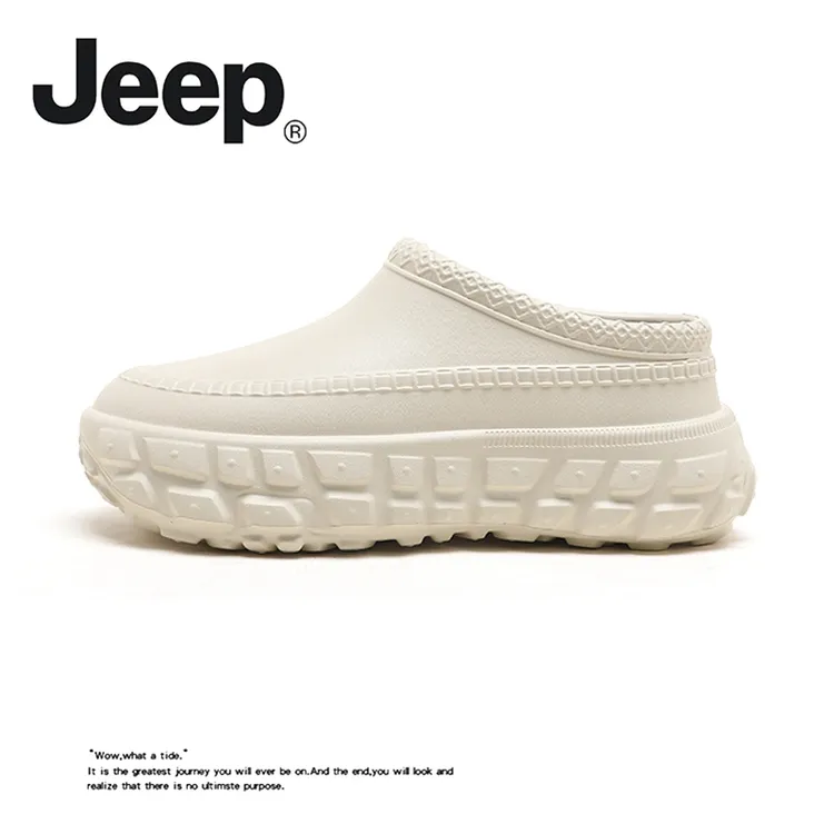 JEEP/吉普包头拖男款夏季外穿百搭厚底潮流ins防滑软底休闲居家拖