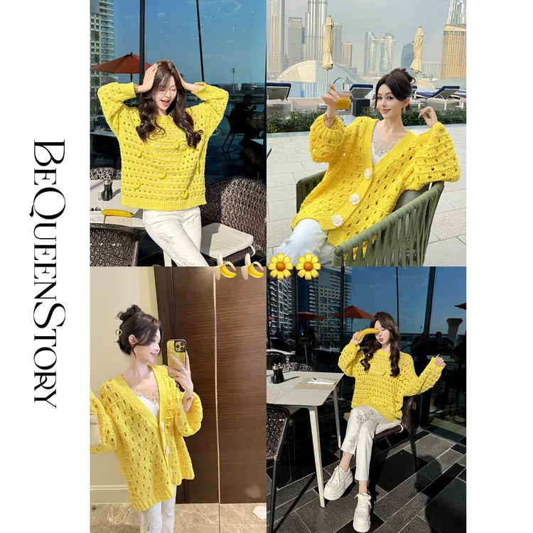 余潇潇【柠檬树之约】2025新款粗支纱线纺纱蓬松开衫&毛衣