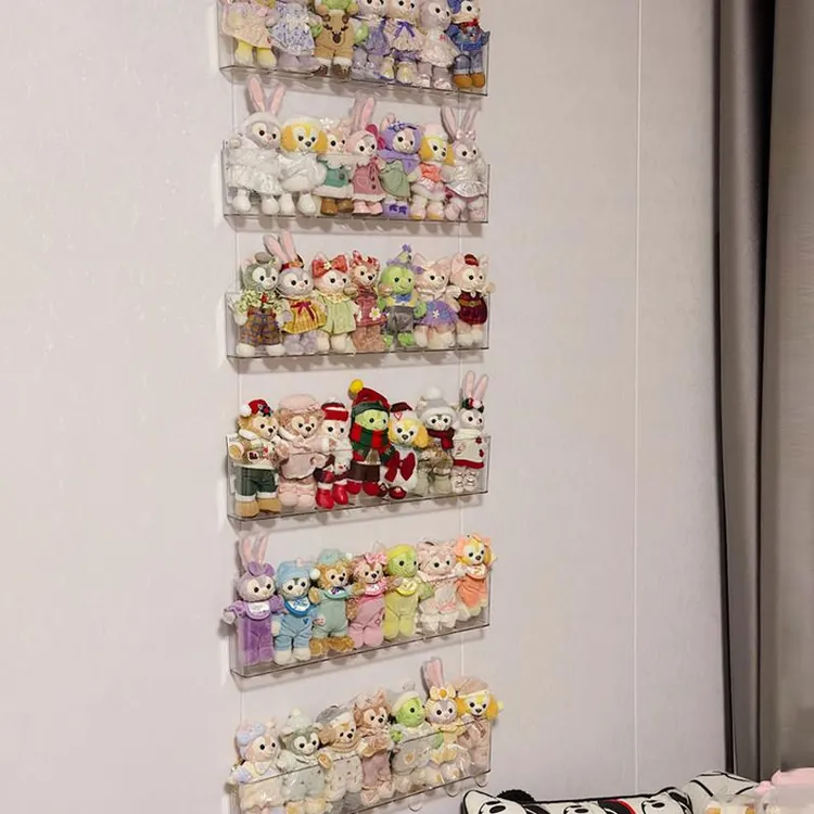 首饰展示架 迪士尼挂件收纳盒墙上娃娃公仔小摆件陈列架透明亚克
