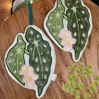 创意热植擦手帕厨房清洁吸水可挂式毛巾加厚吸水珊瑚绒擦手巾