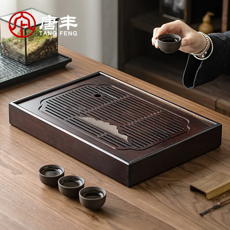 唐丰小型茶盘家用新款干泡台简约沥水长方形茶托盘桌面茶台干泡盘