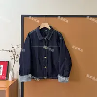 喜樂  2025防褪色翻领牛仔棉服外套冬季新款复古休闲保暖经典女士