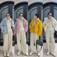 LIN-林予安《自留马卡龙》短款大鹅羽服加厚保暖抗寒面包外套羽服