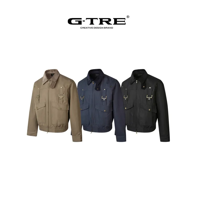 G-TRE 灯芯绒翻领夹克复古经典小众高级感短宽外套vibe