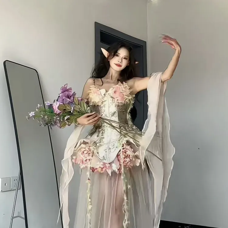 【B Y】精致拼接富家千金气质吊带裙夏季新款设计感轻奢公主连衣裙