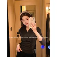 【千寻严选】秋季时尚轻奢百搭休闲洋气小众设计感上衣QXQ5SY5108A