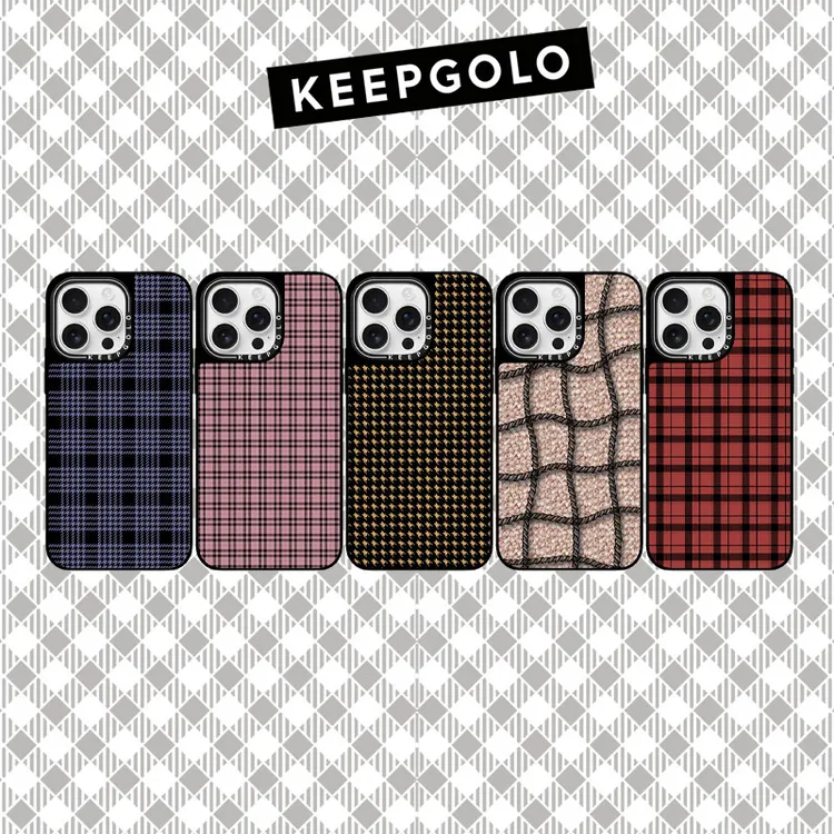 奢华条纹镜面手机壳适用于苹果17/16/15/14/13ProMax/Plus保护套