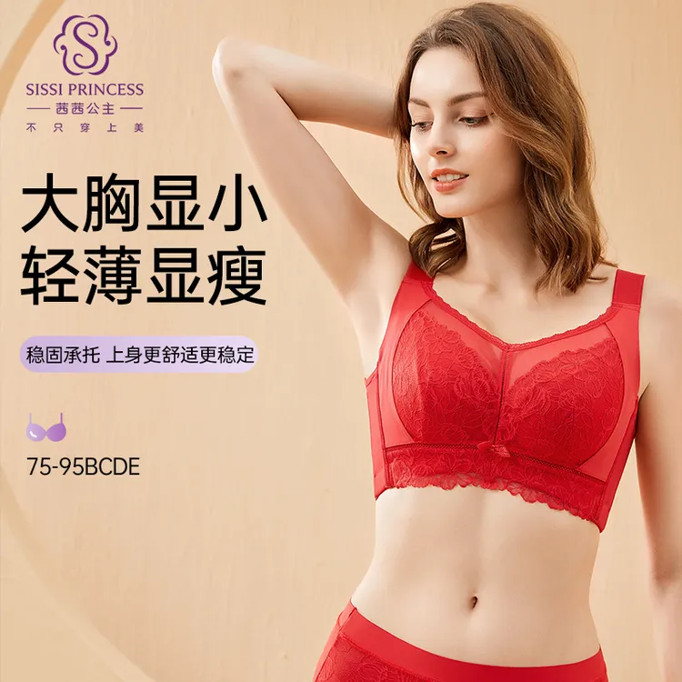 xi xi princess/茜茜公主收副乳大胸显小调整绯韵蕾丝塑形文胸