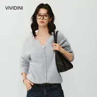VIVIDINI休闲百搭女士羊毛开衫