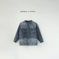 【MUSHISLE】阿又冬季童装儿童男童中大童复古百搭牛仔棉服85030D